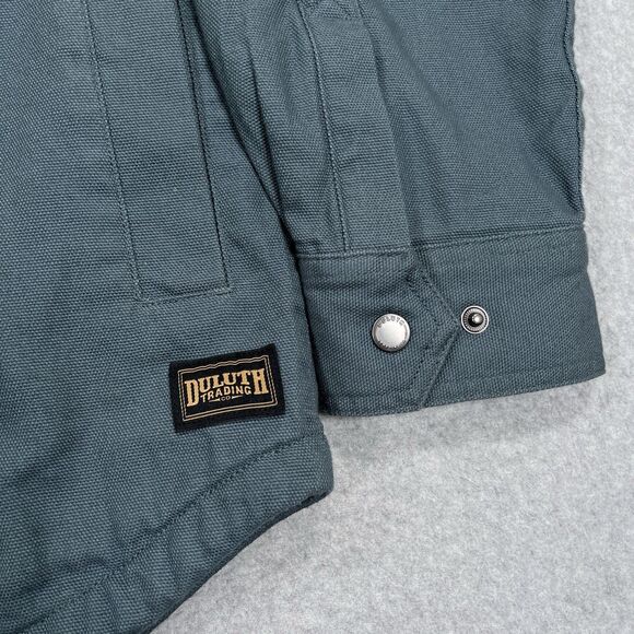 Duluth Trading Limber Jac Shacket Mens Medium Fire Hose Flannel Lined Jacket - Picture 8 of 11